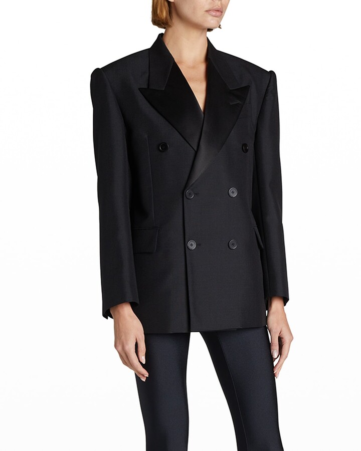 Balenciaga Double-Breasted Tuxedo Jacket - ShopStyle