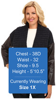 Thumbnail for your product : MICHAEL Michael Kors Size Leather Sleeve Buckle Cardigan