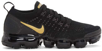 Nike Black and Gold Air VaporMax Flyknit 2