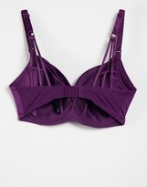 Thumbnail for your product : ASOS Maternity ASOS DESIGN Maternity lace padded plunge nursing bra in purple