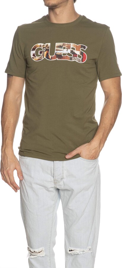 GUESS Men's Slim Fit T-Shirt with Logo Black ES21GU91 M1GI78J1311 - Green -  XL - ShopStyle