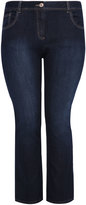 Thumbnail for your product : Yours Clothing Indigo Blue Bootcut Jeans With Pleat Leg