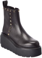 Thumbnail for your product : Valentino Uniqueform 85 Leather Bootie