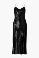 Thumbnail for your product : Rachel Zoe Lolita draped metallic velvet midi dress
