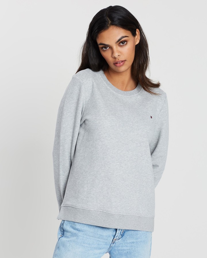 grey tommy hilfiger hoodie womens