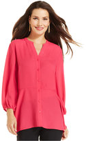 Thumbnail for your product : Style&Co. Button-Front Peplum Blouse