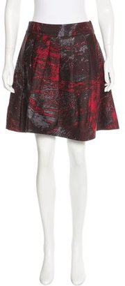 Halston Silk Printed Skirt