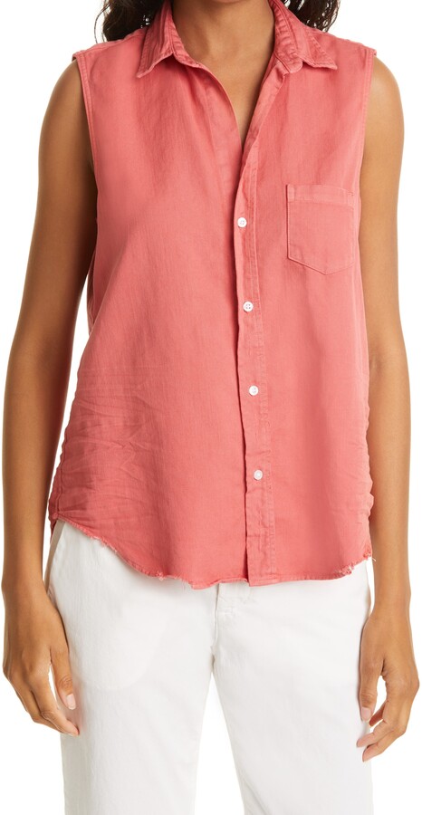 Sleeveless Collar Button Up | Shop the world's largest collection 