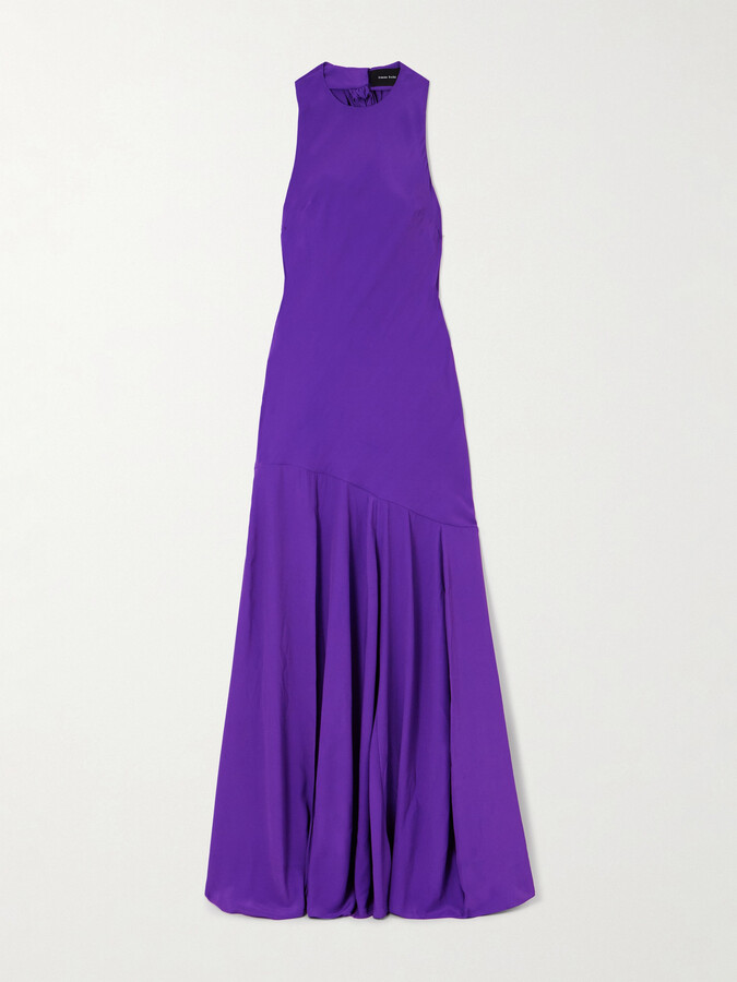 Simone Rocha Crepe Halterneck Gown - Purple