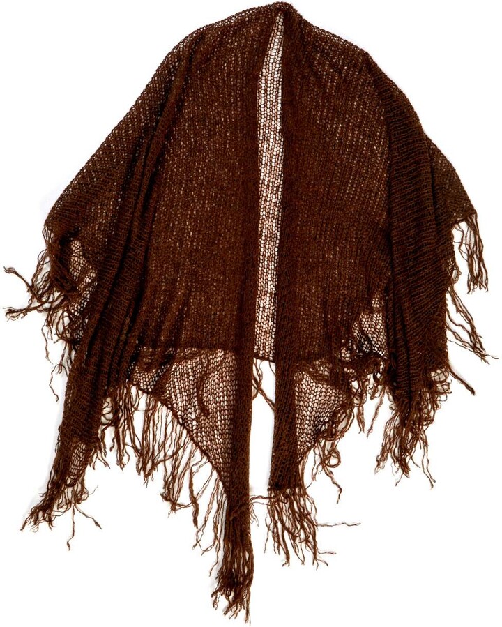 Vanilla&Chocolate Brown Knitted Cape Chocolate Topping