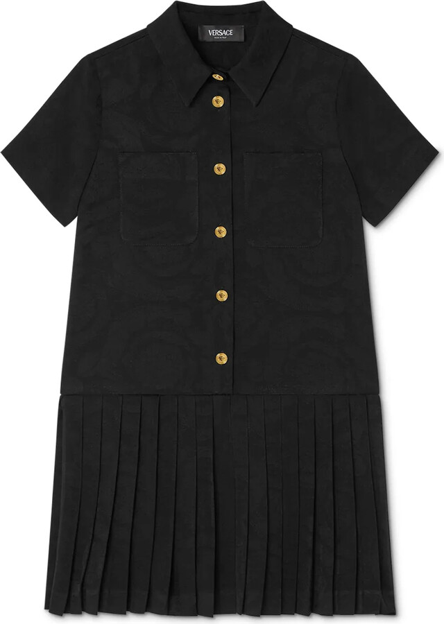 Versace Children Barocco jacquard shirt dress
