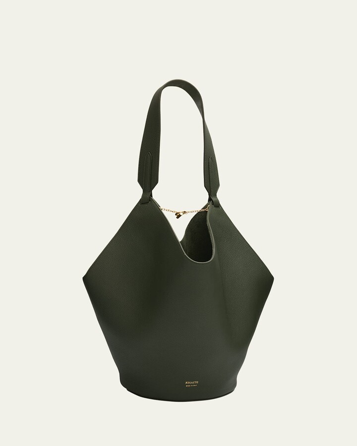 KHAITE Lotus Small Calfskin Tote Bag