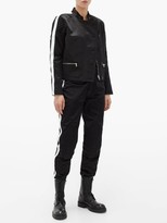 Thumbnail for your product : BOLT X EDIE Quilted-knee High-rise Cotton Trousers - Black