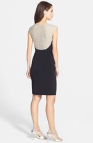 Thumbnail for your product : Xscape Evenings Studded Mesh & Jersey Sheath Dress