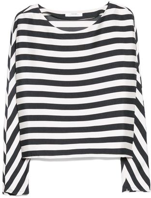 MANGO Oversize striped blouse
