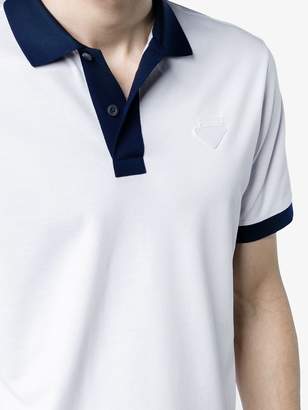 Prada bi-colour short sleeve polo shirt