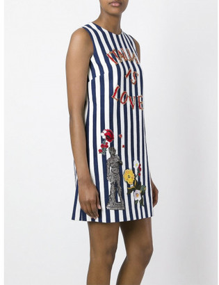 Dolce & Gabbana Italia embroidery striped dress