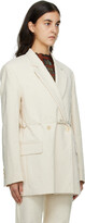 Thumbnail for your product : Acne Studios Off-White Double-Breasted Blazer