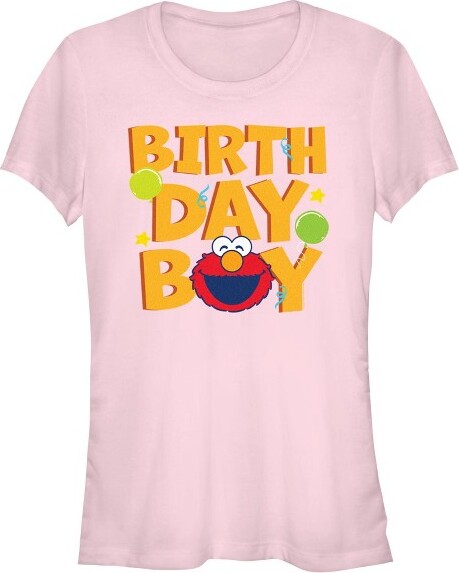 Sesame Street Junior'sSesameStreetBirthdayBoyElmoT-Shirt-LightPink-Large