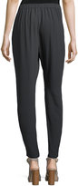 Thumbnail for your product : Eileen Fisher Silk Georgette Crepe Slouchy Ankle Pants, Plus Size