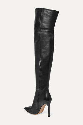 Gianvito Rossi 105 Leather Over-the-knee Boots - Black