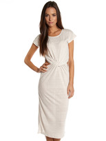 Thumbnail for your product : Glamorous Ruched Waist Jersey Midi Dress in Oatmeal