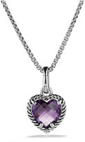Thumbnail for your product : David Yurman Cable Heart Pendant with Amethyst