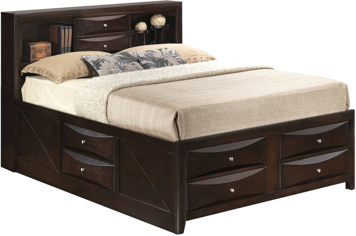 Glory Furniture Marilla Full Storage Bed in Cappuccino Color