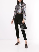 Thumbnail for your product : Sulvam Abstract Print Crop-Top