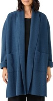 Thumbnail for your product : Eileen Fisher Wool Shawl Collar Coat