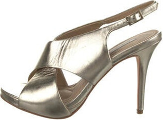 Diane von Furstenberg Leather Slingback Sandals