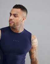 Thumbnail for your product : ASOS 4505 Compression Sleeveless T-Shirt With Cut & Sew In Navy
