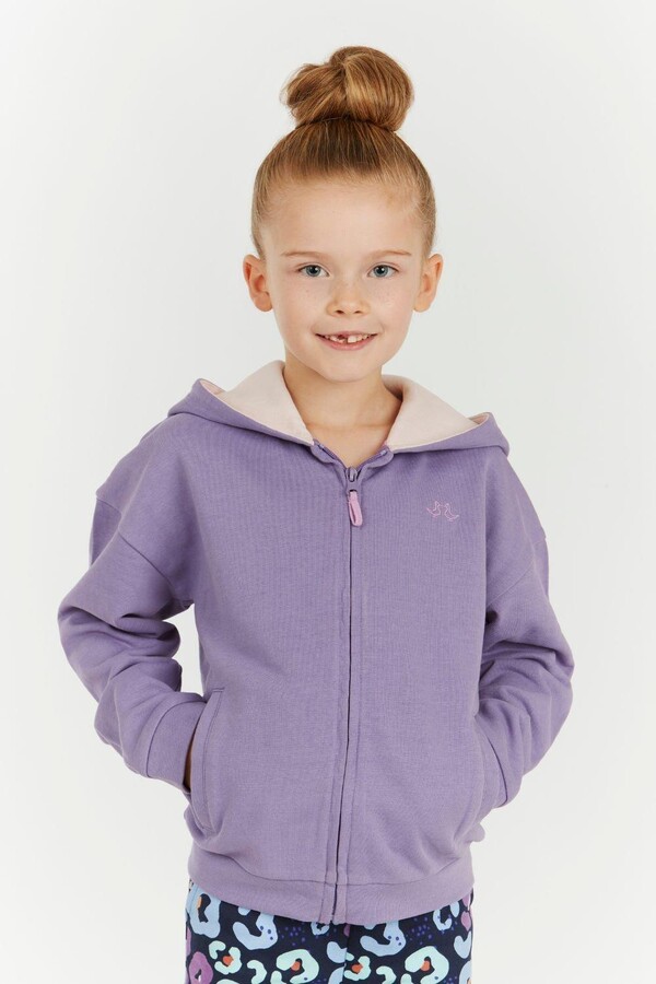 Luca and Rosa Zip Up Organic Cotton Hoodie ShopStyle Girls' Sweatshirts