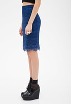 Thumbnail for your product : Forever 21 Scallop Lace Pencil Skirt