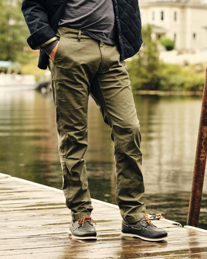 Relwen Dura-Flex Chino Pants In Military Olive