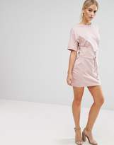 Thumbnail for your product : ASOS Petite Corset Detail T-Shirt Dress