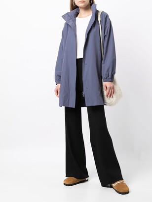 Eileen Fisher Long-Sleeve Organic Cotton Hooded Rain Coat