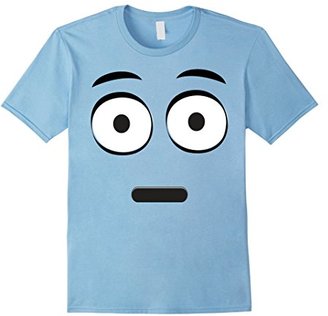 Men's Emoji T-Shirt With A Surprised Face Wide Eyes Shirt Small