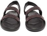 Thumbnail for your product : Christopher Kane Crystal-embellished Leather Slingback Sandals - Black Pink