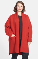Thumbnail for your product : Eileen Fisher Boiled Wool Kimono Coat (Plus Size)