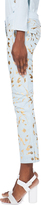 Thumbnail for your product : Balmain Pale Blue Leather Embossed Pants