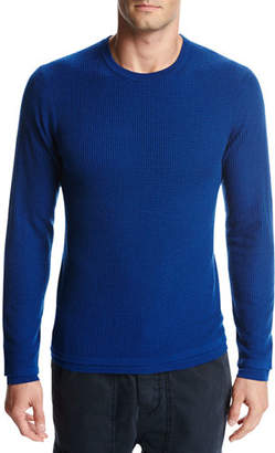 Vince Double-Layer Wool Crewneck Sweater