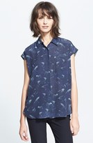 Thumbnail for your product : Rebecca Taylor 'Flock Together' Print Silk Shirt