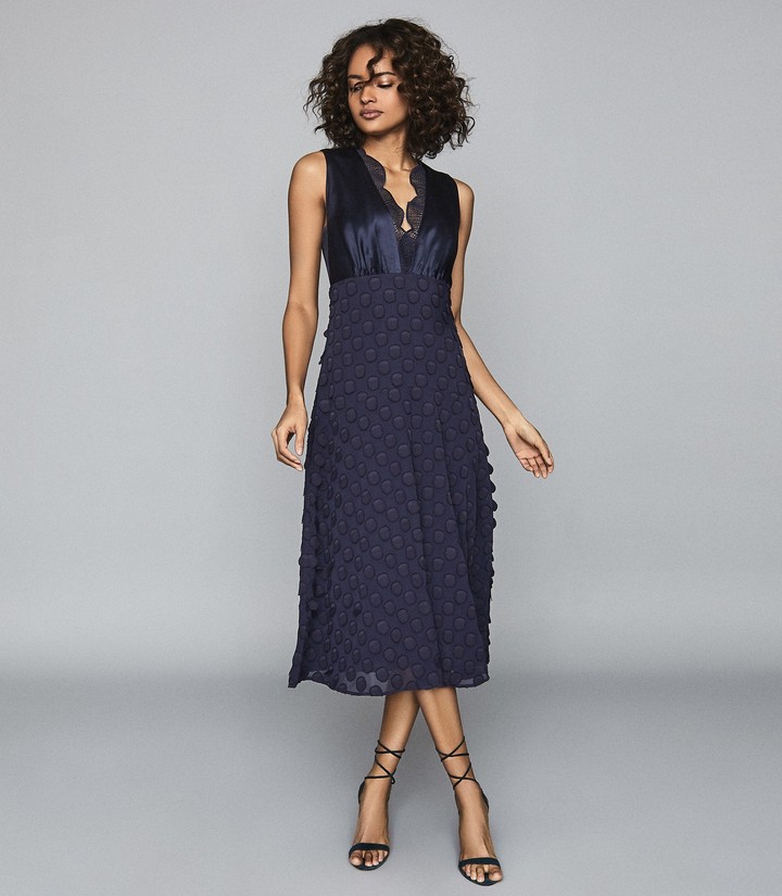 ester jacquard full midi dress