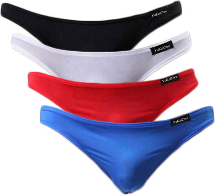 YuKaiChen Men's Briefs Low Rise Ice Silk Bikinis Seamless Underwear