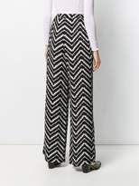 Thumbnail for your product : Twin-Set Twin Set zig zag print flared trousers