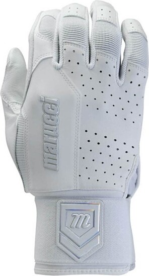 Men's Marucci Luxe Baseball Batting Gloves White Small