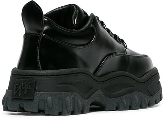 Eytys Black Angel Lift Leather Platform Sneakers - ShopStyle