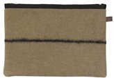 Thumbnail for your product : DKS Studio Large Thin Line Carryall Pouch - Tan/Black