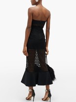 Thumbnail for your product : David Koma Strapless Triangle-tulle And Cady Dress - Black